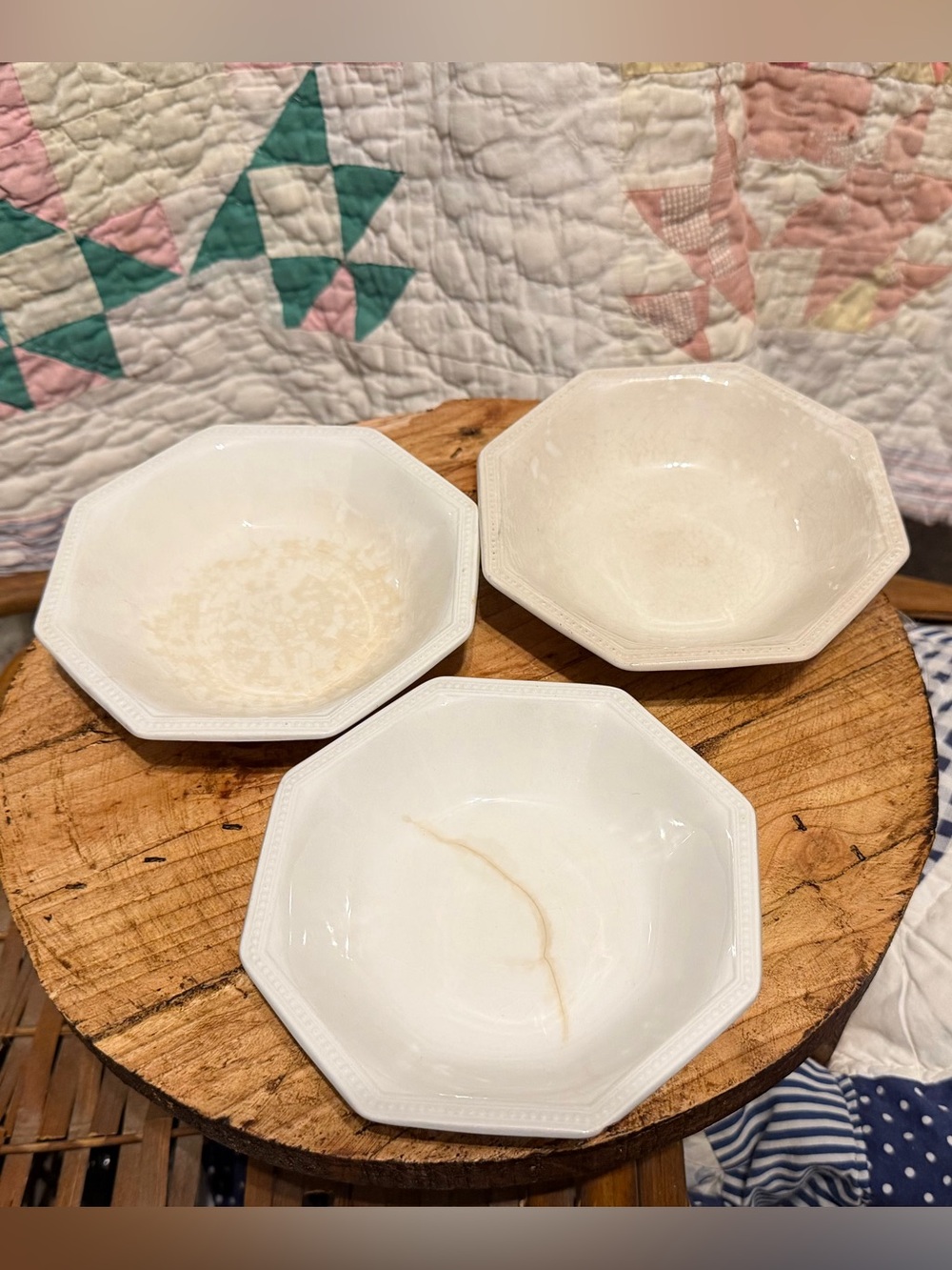 Johnson Bros. Set of Three Ironstone Berry Bowls